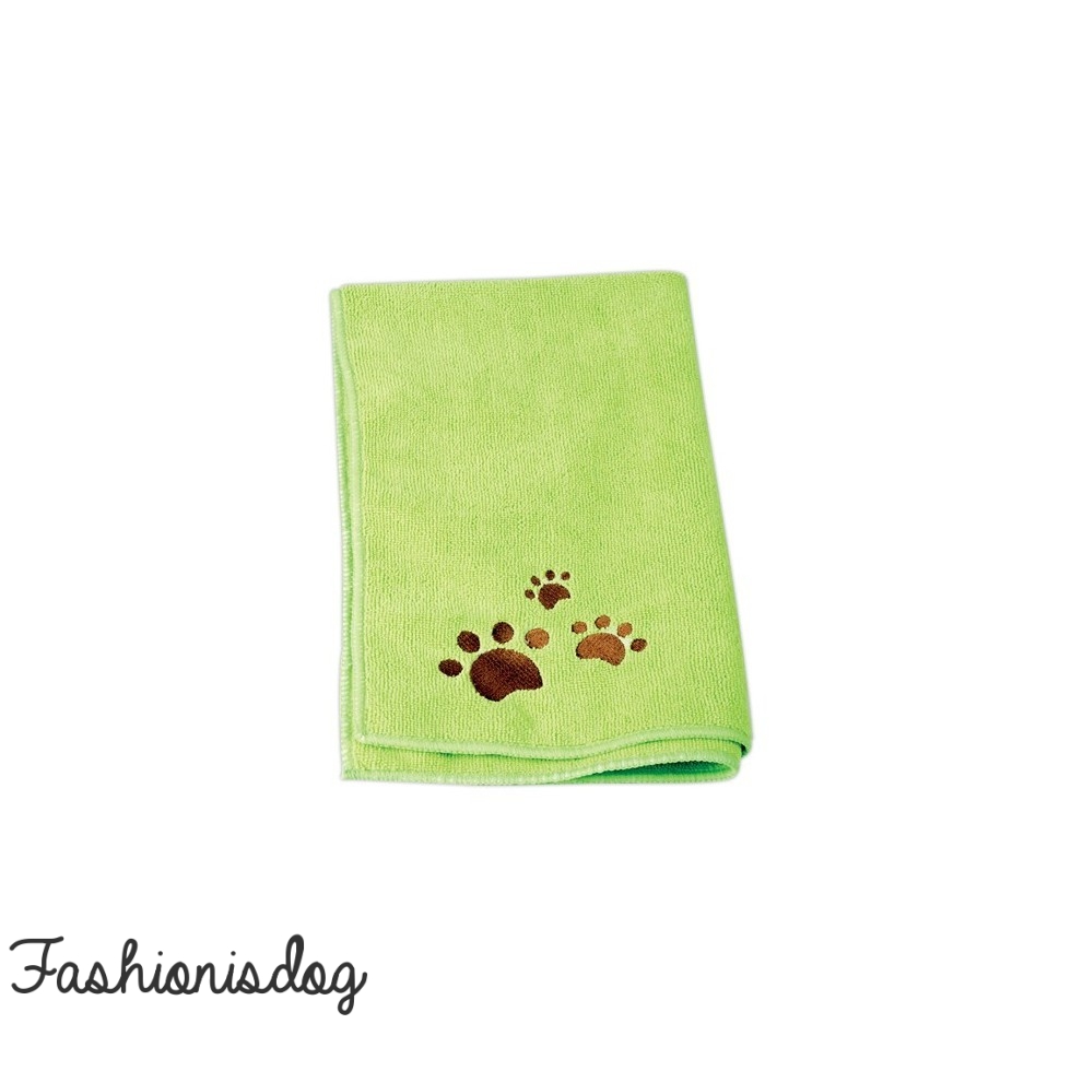 Serviette Idealdog verte pour chiens