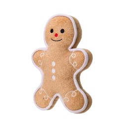 Peluche Bonhomme Pain d’Épices de Noël – Jouet couineur et résistant pour chien House of Paws