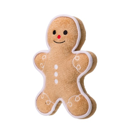 Peluche Bonhomme Pain d’Épices de Noël – Jouet couineur et résistant pour chien House of Paws