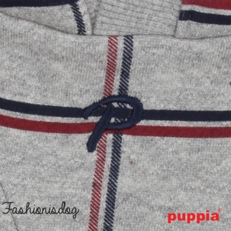 Sweat à capuche Puppia scholastic gris